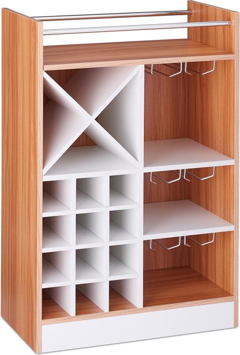 Immagine prodotto Relaxdays Cantinetta con Porta Calici, per 22 Bottiglie (63 x 35 x 96 cm)
