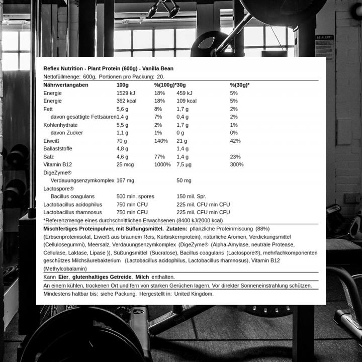 Image du produit Reflex Nutrition Protéines végétales (Gousse de vanille, 1 pcs, 630 g)