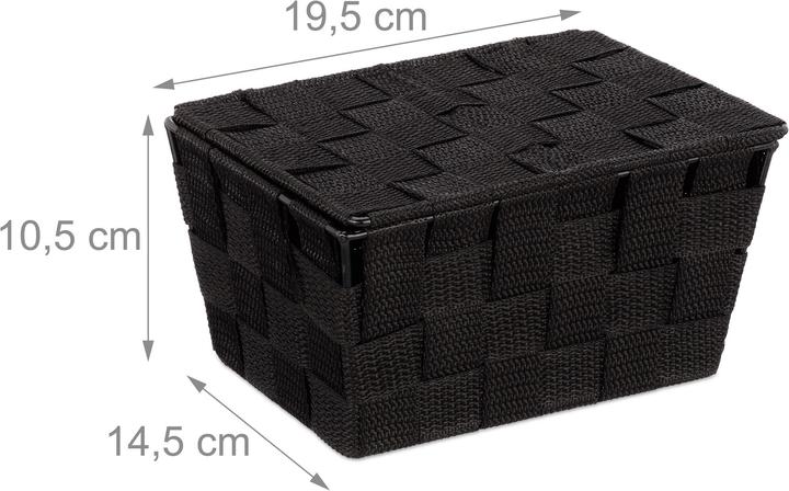Image du produit Relaxdays Panier de rangement plastique (1 x, 19.5 x 14.5 x 10.5 cm)