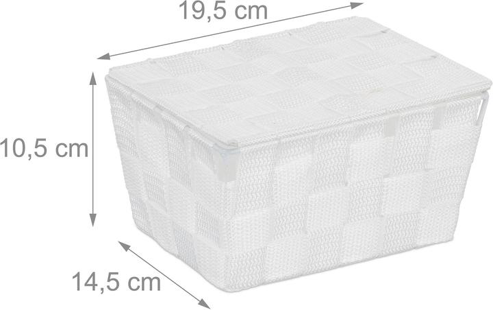 Image du produit Relaxdays Panier de rangement plastique (1 x, 19.5 x 14.5 x 10.5 cm)