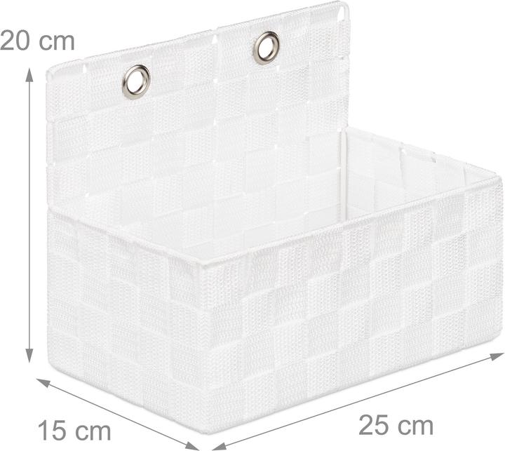 Immagine prodotto Relaxdays Cestino, pensile (1 x, 25 x 15 x 20 cm)