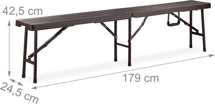 Image du produit Relaxdays Set banc pliable, brun