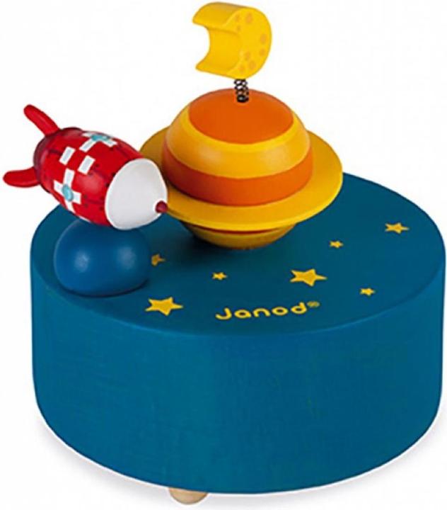 Actual product image Janod Music box rocket with music (English, German, French, Italian)