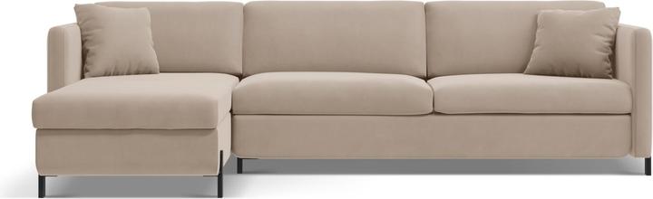 Actual product image Micadoni Velvet Left Corner Sofa With Bed Function, "Gloria", 4 Seats, 260x170x80Made in Europe (Corner sofa)