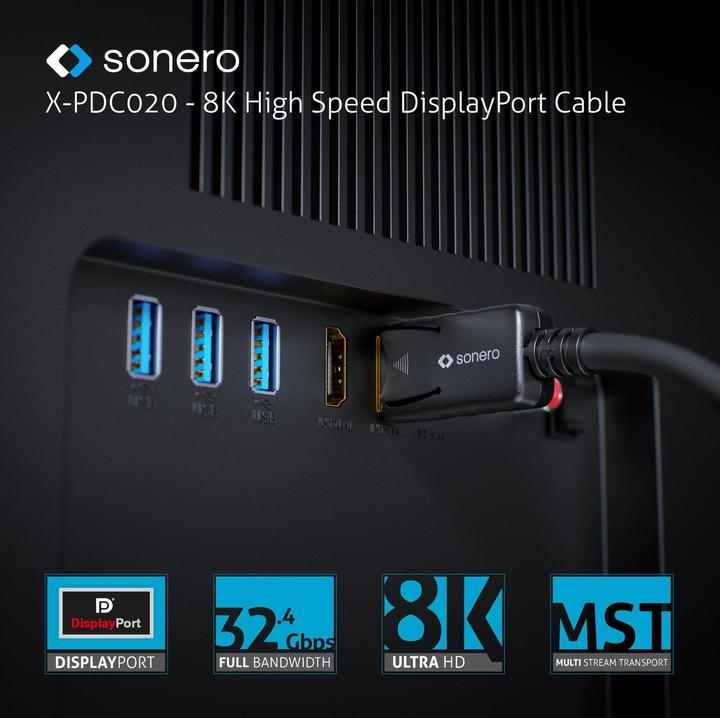 Image du produit Sonero DisplayPort — DisplayPort (1.50 m, DisplayPort)