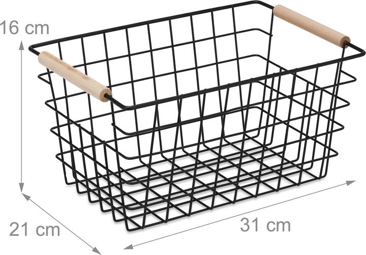 Actual product image Relaxdays Wire basket (1 x, 31 x 21 x 16 cm)