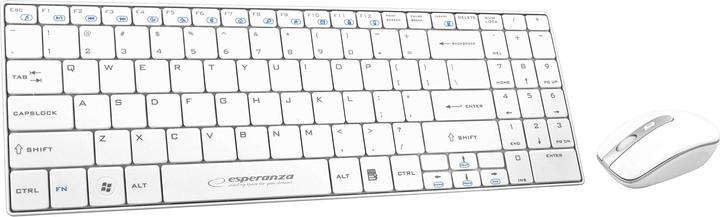 Produktbild Esperanza EK122W Tastatur RF Wireless QWERTY (Eng. Int., Kabellos)