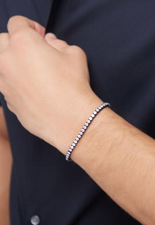 Produktbild Guess TENNIS BRACELET LOGO BUCKLE Armband (21 cm, Edelstahl)