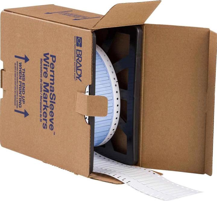 Actual product image Brady PS-125-150-WT, B-342, Permasleeve, heat shrinkable polyolefin, 38.1 x 6mm, for cable diam.