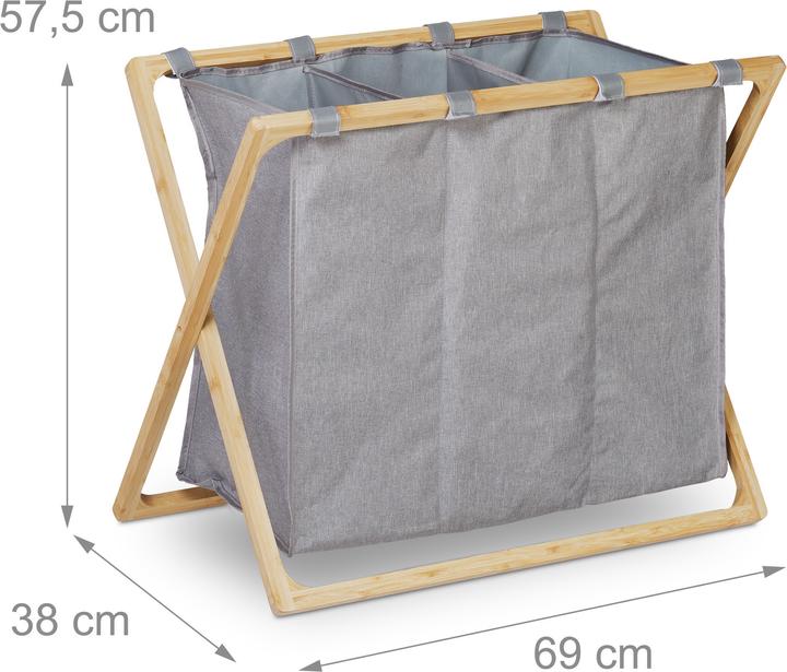Actual product image Relaxdays Laundry sorter (84 l)