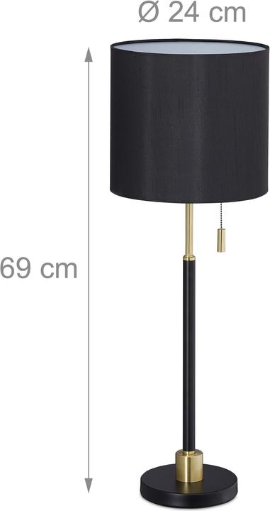 Actual product image Relaxdays Table lamp pull switch (E27)