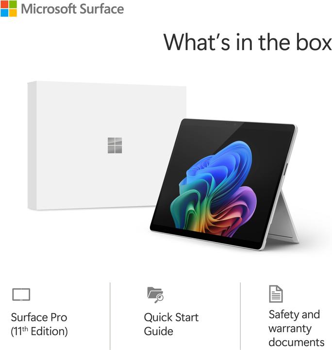 Productafbeelding Microsoft Surface Pro - Copilot+ PC (voeding apart verkrijgbaar) - 11e editie (13", Snapdragon X Plus X1P-64-100, 16 GB, 256 GB, Zonder toetsenbordindeling)