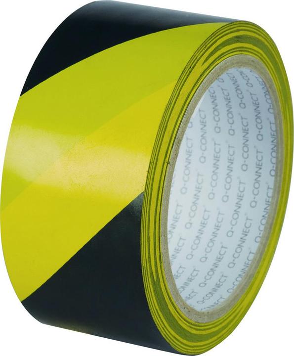 Produktbild Q-Connect Warnband, 48 mm, 20 m, schwarz und gelb (110 mm)