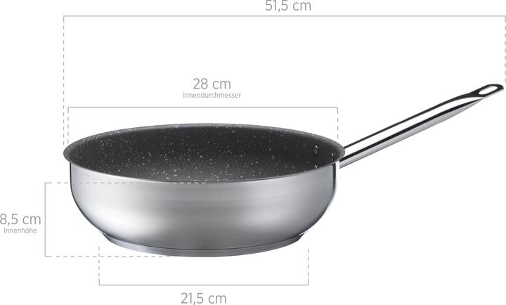 Produktbild Mäser Professional Granitec (28 cm, Bratpfanne, Edelstahl)