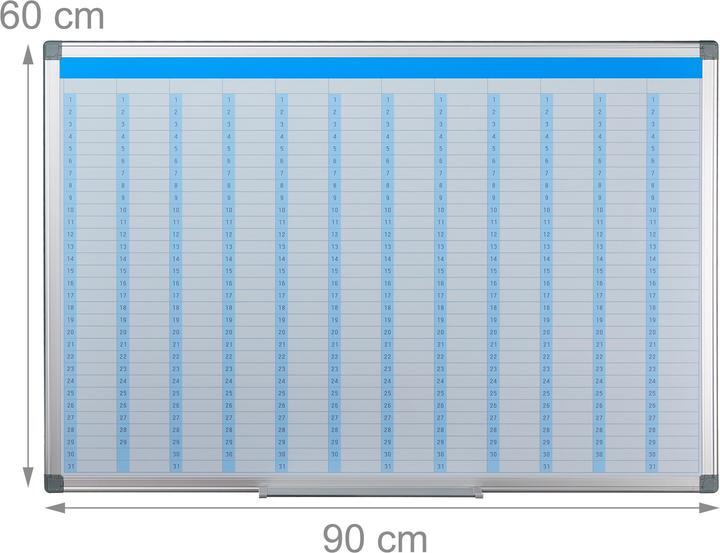 Image du produit Relaxdays Planificateur pour tableau blanc (90 x 5 x 60 cm)