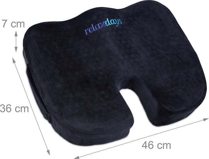 Image du produit Relaxdays Coussin de siège orthopédique (46 x 36 x 7 cm)