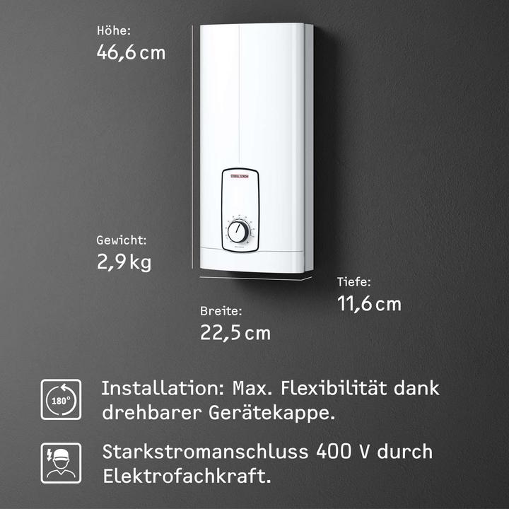 Produktbild Stiebel Eltron DHB 18 ST Trend 25A Elektronischer Durchlauferhitzer, gradgenaue Temperatur dank 3i Technologie