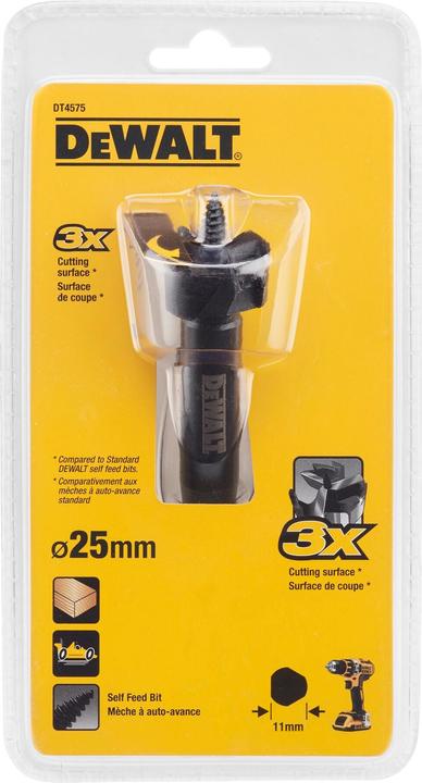 Produktbild DeWalt RapidHolz / Forstnerbohrer, 25 mm ø (geeignet für den Einsatz in Bohrmaschinen Akku Kabel, f (25 mm)