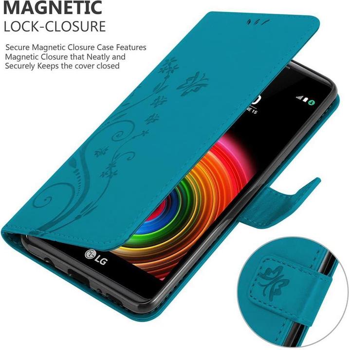 Actual product image Cadorabo Flower Book Cover (LG X Power)