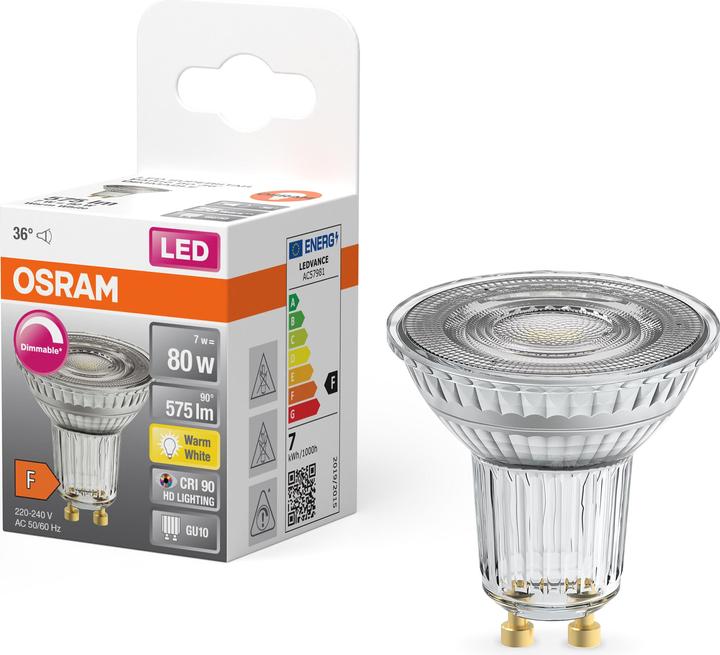 Productafbeelding Osram Superster Par 16 (GU10, 8.30 W, 575 lm, 1 x, F)