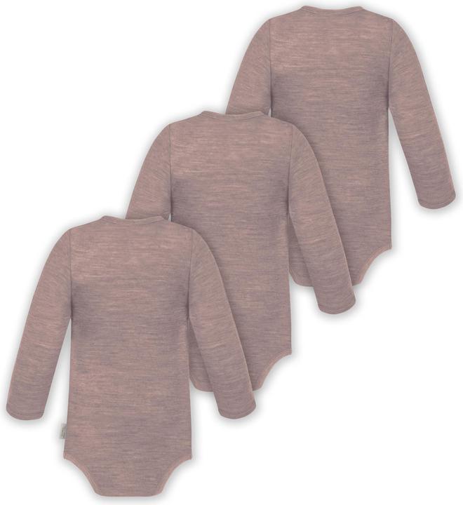 Actual product image Normani 3-pack multipack baby bodysuit merino long-sleeved body with buttons - 9345 (44)