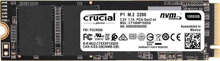 Image du produit Crucial P1 (1000 Go, M.2 2280)