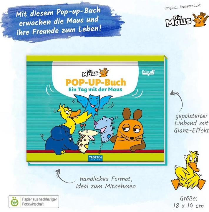 Produktbild Die Maus Pop-up-Buch (Deutsch, Trötsch Verlag, 2023)