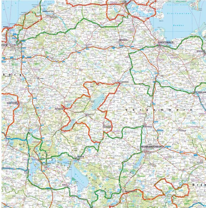 Image du produit Mecklembourg-Poméranie occidentale, carte moto 1