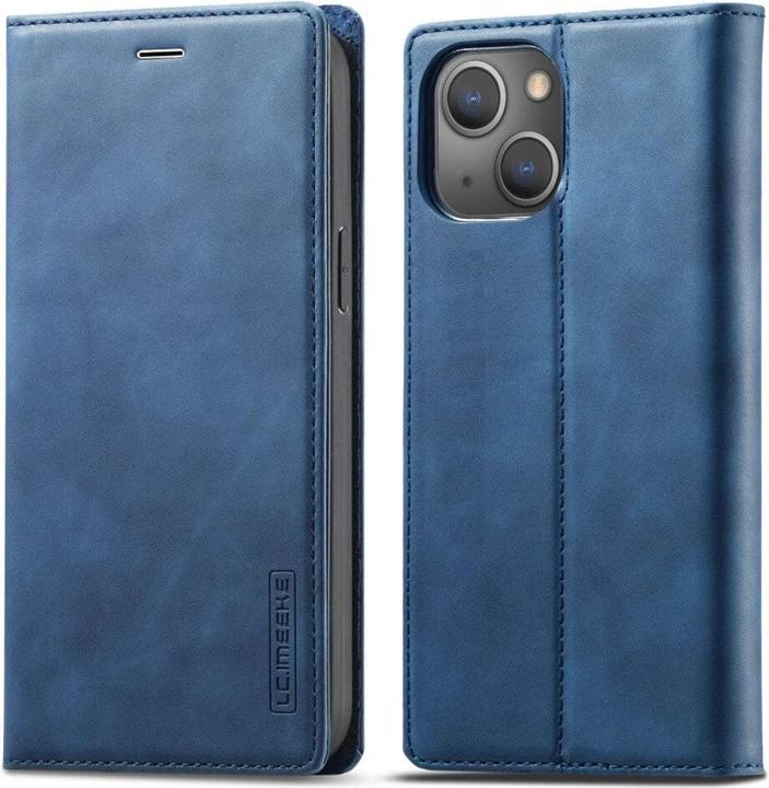 Cover-Discount iPhone 14 - Vintage Flip Case Etui blau (Apple iPhone 14)