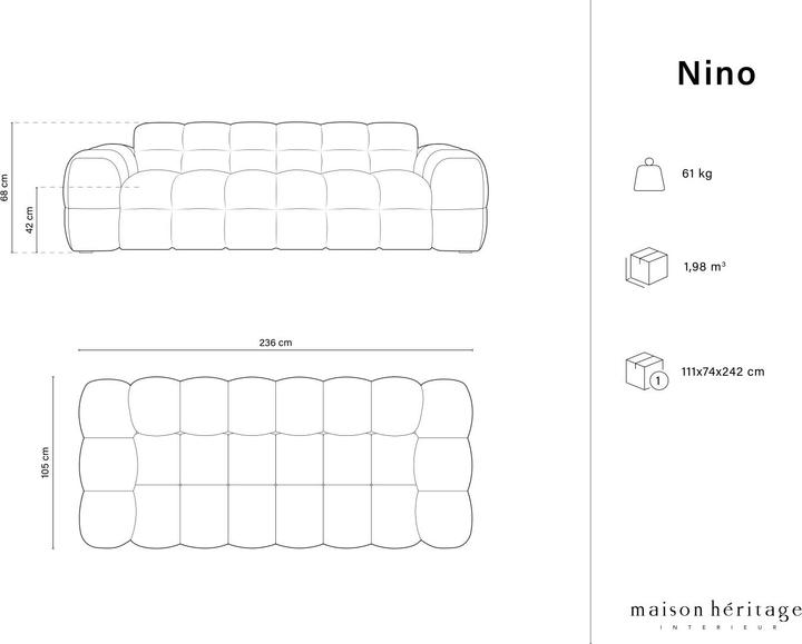 Actual product image Maison Heritage Nino (2 person sofa, 3-seater, 4-seater)