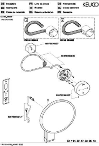 Produktbild Keuco iLook move Kosmetikspiegel, 17612, beleuchtet, 5-stufig einstellbare Lichtfarbe, mit 212 mm