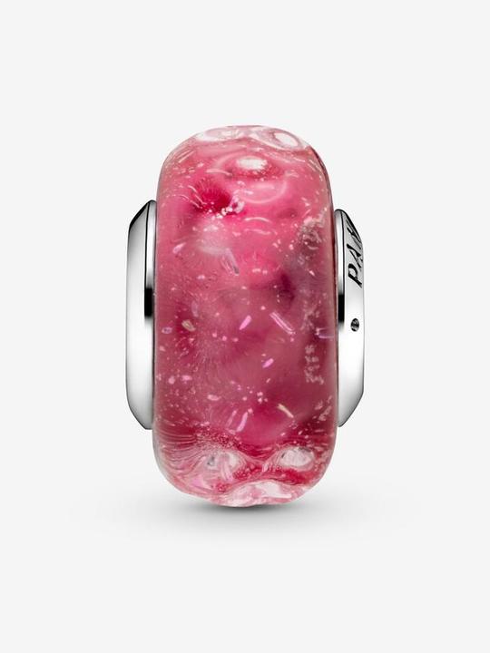 Image du produit Pandora Perles et breloques roses ondulées (Argent 925, Verre de Murano)