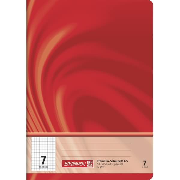 Actual product image Exercise book Vivendi Lineatur 7 chequered DIN A5 without margin, 16 sheets (A5, Checked)