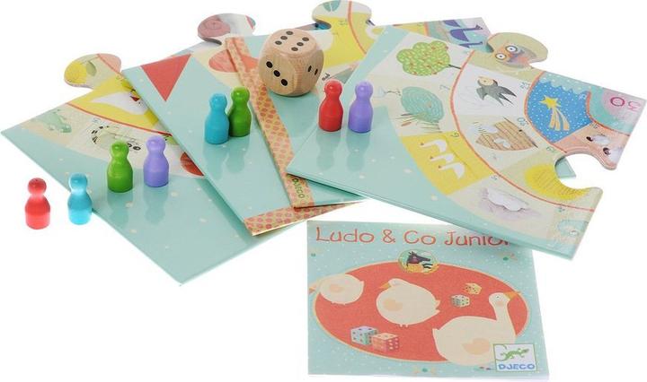 Actual product image Djeco Ludo & Co Junior (German, French, Italian, English)