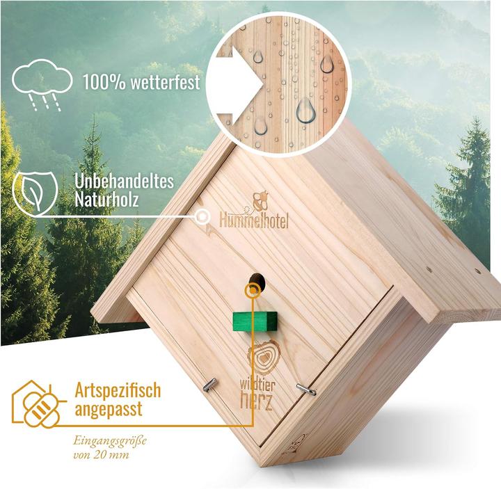 Immagine prodotto Wildtier Herz Bumblebee hotel da appendere (Calabroni)