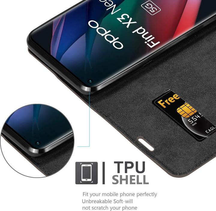 Actual product image Cadorabo Book Invis. Magnet sleeve (Oppo Find X3 Neo)