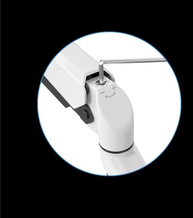 Produktbild Rockstable Prof. Single USB Weiss (Tisch, 32")