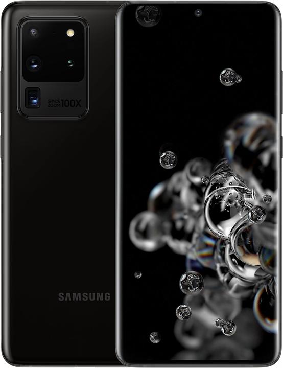 Samsung Galaxy S20 Ultra 5G (128 GB, Black, 6.90", SIM + eSIM, 108 Mpx, 5G)
