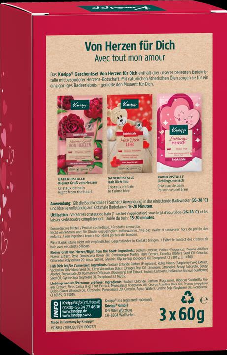 Valori nutrizionali e ingredienti Kneipp Dal cuore per te (Sali da bagno)
