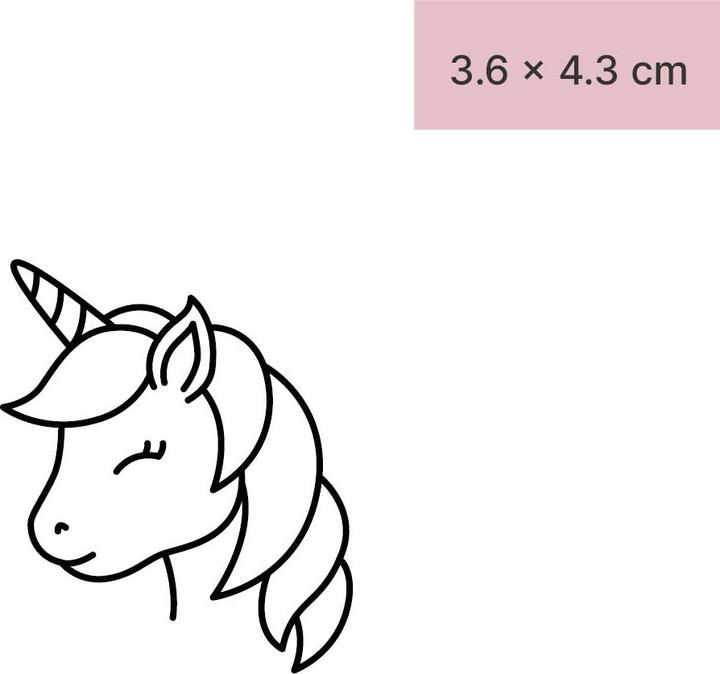 Actual product image minink Temporary tattoo - Unicorn