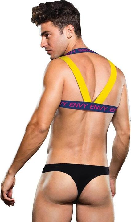 Image du produit Envy Logo Harness - Blue/Yellow - M/L (32"-36" Waist) - Harnais confortable à lanières (M/L)