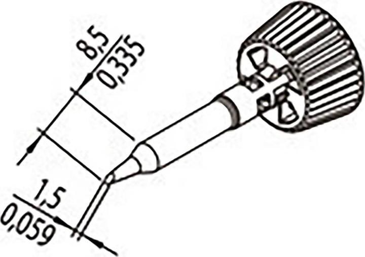Actual product image 0142ADLF15/SB Soldering tip Tip size 1.50 mm Contents 1 pc. (Soldering tip)