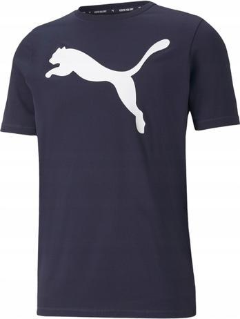 Puma Herren T-Shirt Active Big Logo Tee Marineblau (M)