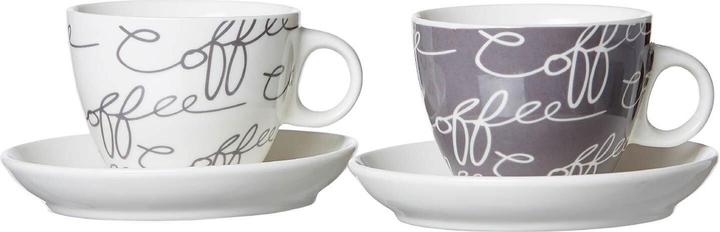 Flirt by R&B Tazza cappuccino 'Cornello grigio' con piattino (180 ml, 4 x)
