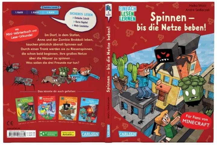 Produktbild Lesenlernen mit Spass – Minecraft 8: Spinnen – bis die Netze beben! (Deutsch, André Sedlaczek, Heiko Wolz, 2023)