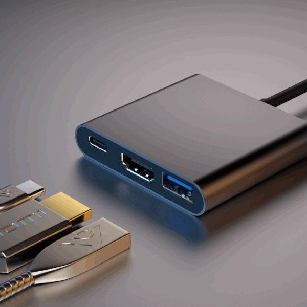 Produktbild 4smarts 3in1 Hub mit DeX-Funktion spacegrau (USB-C, 1 Ports)