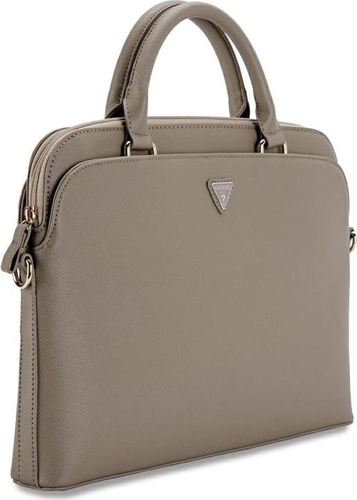 Actual product image Guess PU Grained Triangle Logo Computer Bag 15/16 - brown (15")