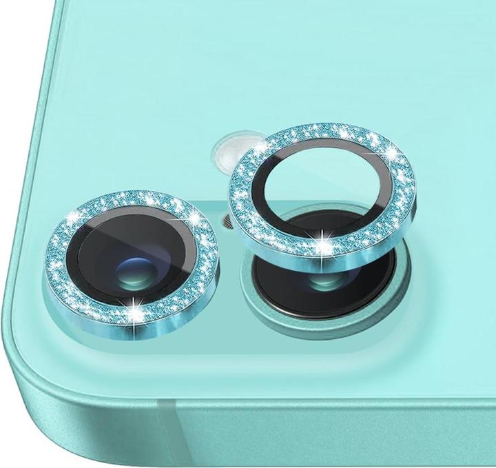 Immagine prodotto Ueli Express Kamera Panzerglas Linsenschutz Glitzer (2 Pezzo/i, Apple iPhone 16 Plus, Apple iPhone 16)