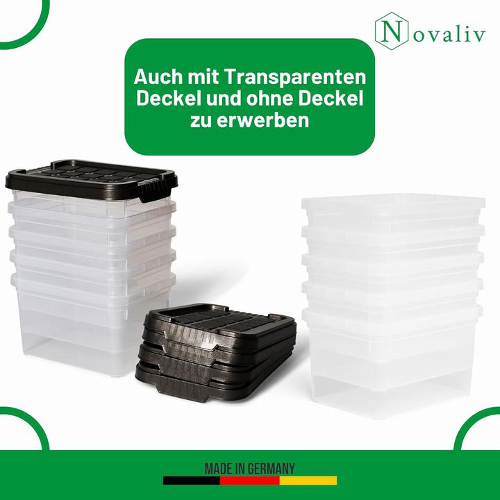 Immagine prodotto Novaliv 2x Aufbewahrungsboxen mit Deckel klein 2 L transparente Nestbar stapelbare Plastikboxen mit (2 l)