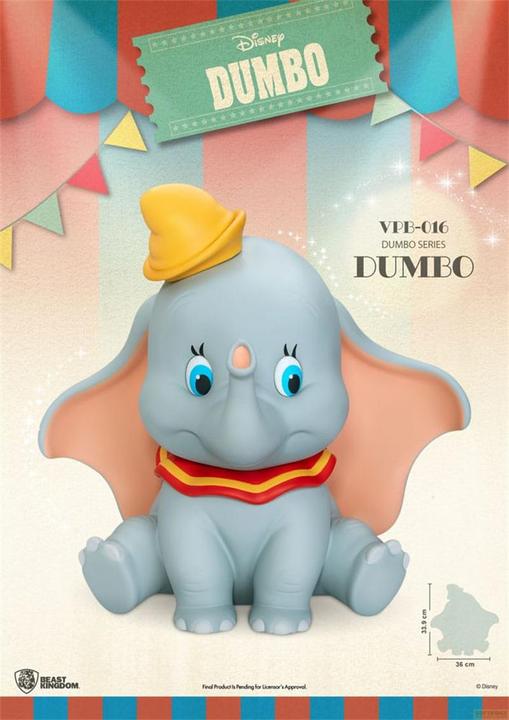 Actual product image Beast Kingdom Disney Piggy Vinyl Money Box Functional Dumbo 34 cm (34cm)